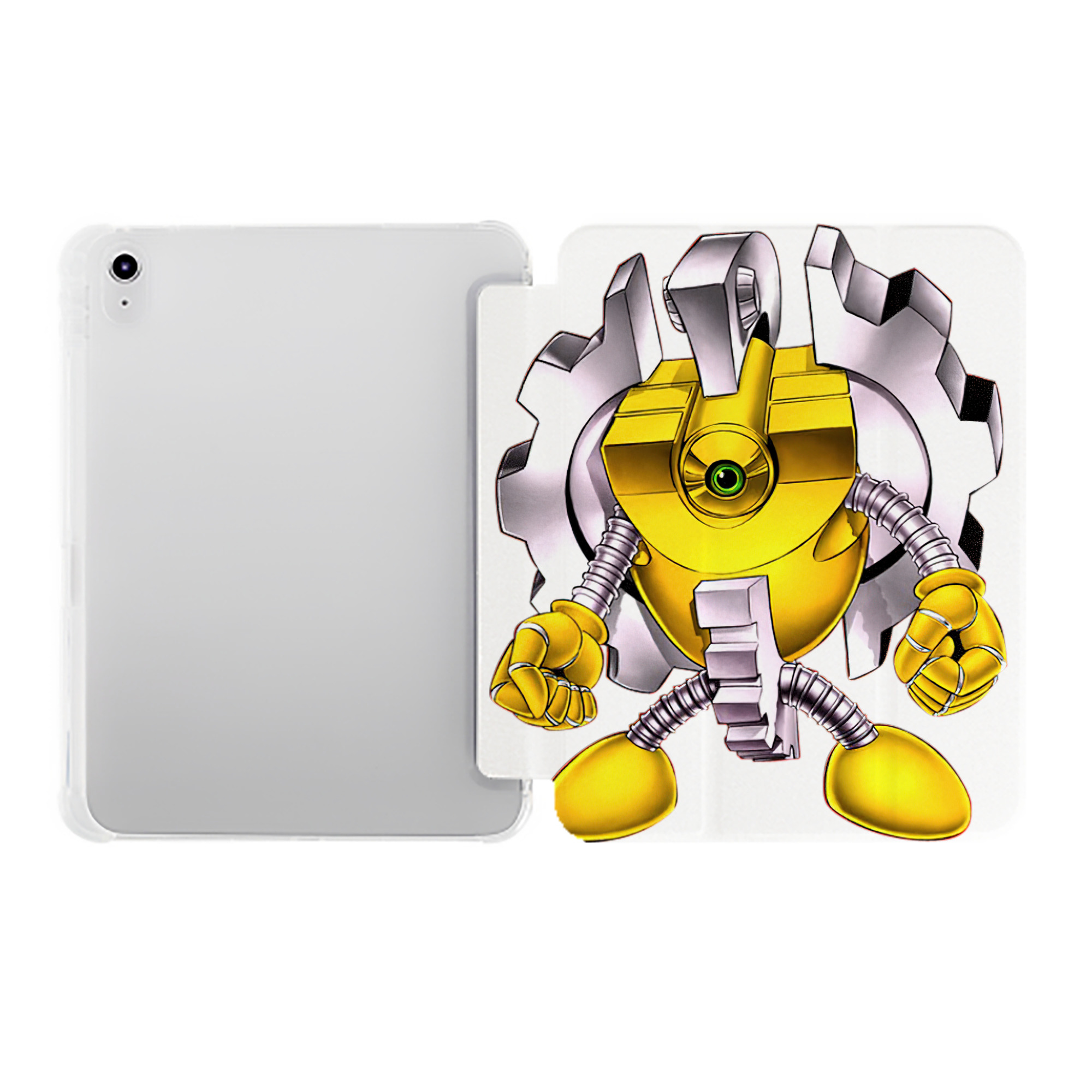 （画像用） 遊☆戯☆王 Yu-Gi-Oh! IPad ケース ペン収納付き 三つ折りスタンド PUレザー×シリコン 対応機種9.5/10.5/10.9インチ
